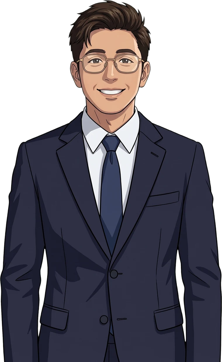 Cartoon of Atty. Jeric Dave Gallardo, host of For Laws Sake